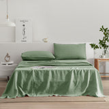 Linen Sheets Set King Size,100% French Stonewash Pure Linen Sheets Set,4Pieces