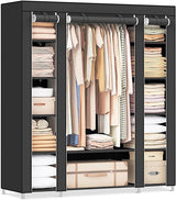 Closet Wardrobe, Portable Closet for Bedroom, Clothes Rail with Non-Woven