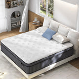 Queen Size Mattress, Upgrade Strengthen 14 Inch Firm Hybrid Queen Mattress in a Box, Mattress Queen Size With Memory Foam and Independent Pocket Springs