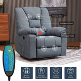 Electric Power Lift Recliner Chair for Elderly with Massage and Heat, Fabric Lift Recliner