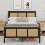 Boho Full Bed Frame with Headboard