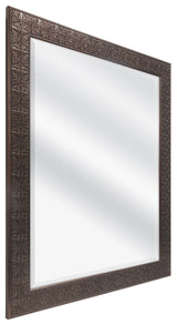 22" x 28" Inch Stamped Medallion Wall Mirror, 28x34 Inch Overall Size, 28" x 34"