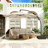 Outdoor Patio Umbrella with Base Includeds