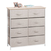 38.31" High Steel Frame/Wood Top Storage Dresser Furniture Unit
