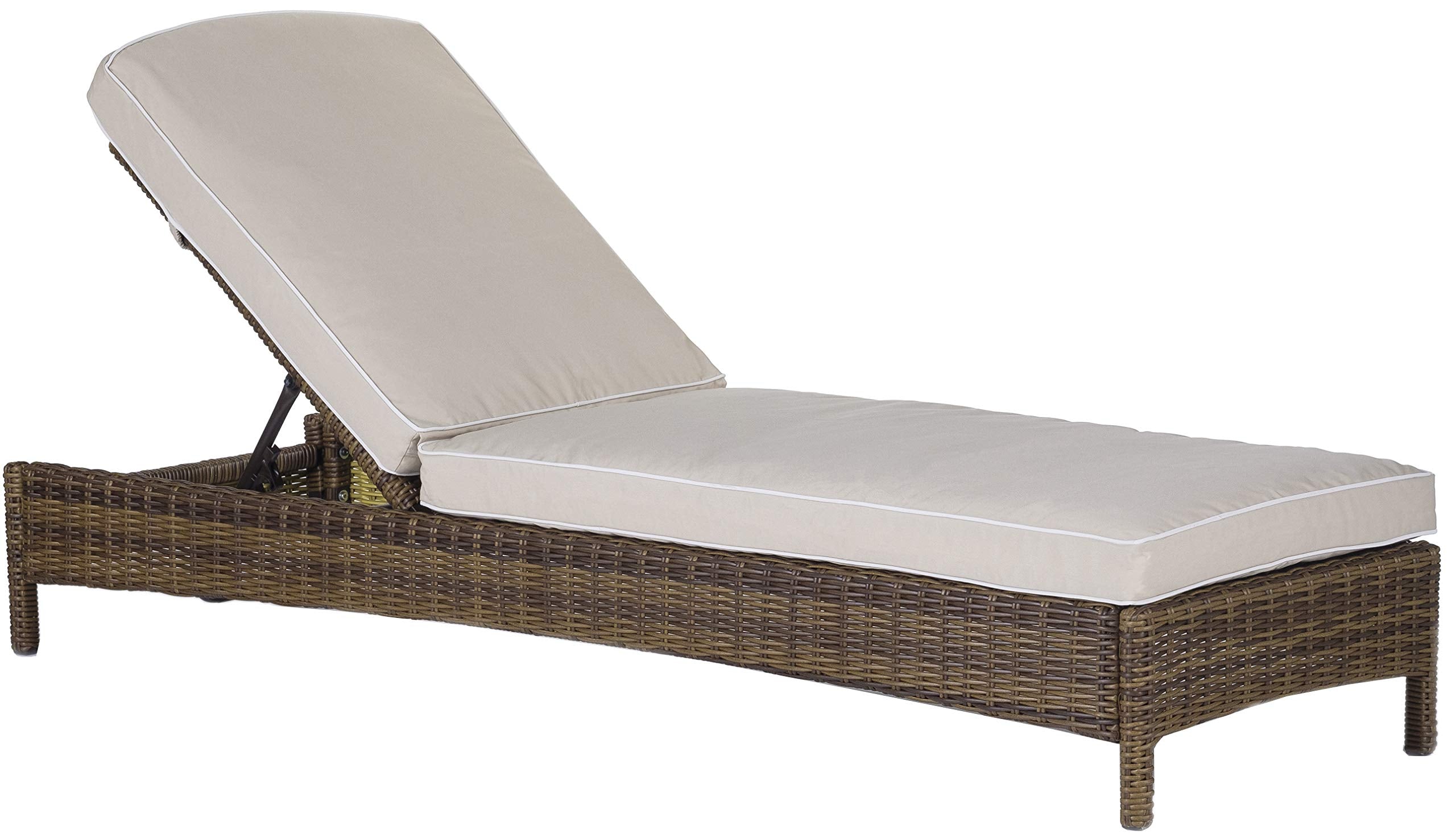 Bradenton Reclining Wicker Outdoor Chaise Lounge Chair for Patio, Deck