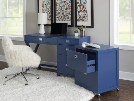 Linon Navy Blue Rolling Sadie File Cabinet