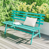 Outdoor Bench Weatherproof Aluminum Park Bench