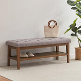 Entryway Shoe Bench, End of Bed Bench,Upholstered Button-Tufted Bench for Kitchen