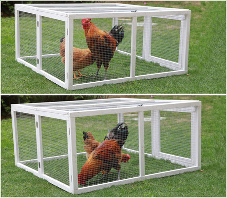 Chicken Coop Extension, Foldable Chicken Coop House Chicken Cage Wooden