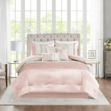 Amherst Faux Silk Comforter Set-Casual Contemporary Design All Season