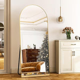 Arch Floor & Full Length Mirrors - 68" x 24" Body Length Mirror Big Mirror for Bedroom Standing/Hanging/Leaning Wall-Mounted Gold