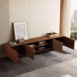 94.5" Mid-Century Modern TV Stand for 80+ Inch TVs - Walnut Entertainment Center