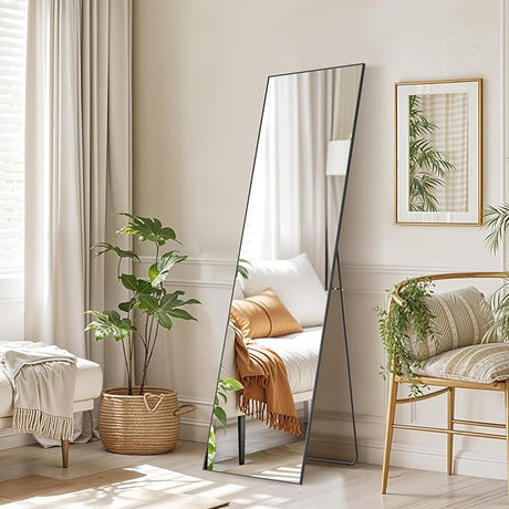 Arched Full Length Mirror, Floor Mirror with Stand, Hanging Mirror Full Length for Home