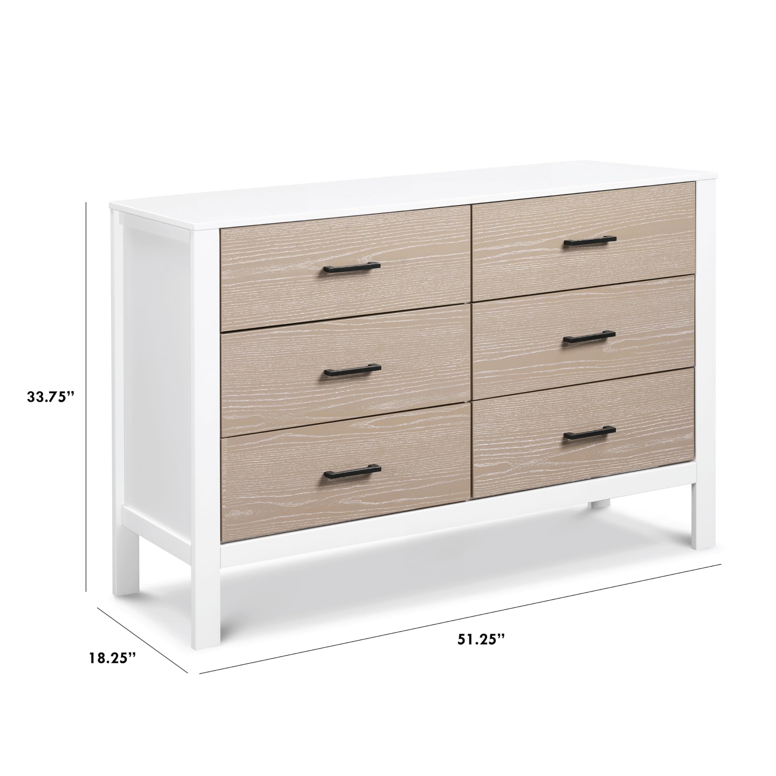 Carter's by DaVinci Radley 6-Drawer Dresser in White & Coastwood