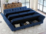 Modular Sectional Sleeper Sofa Couch with Storage Seat Reversible Modular Sofa Couch