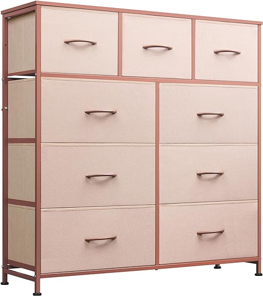 9-Drawer Dresser, Fabric Storage Tower for Bedroom, Hallway, Closet