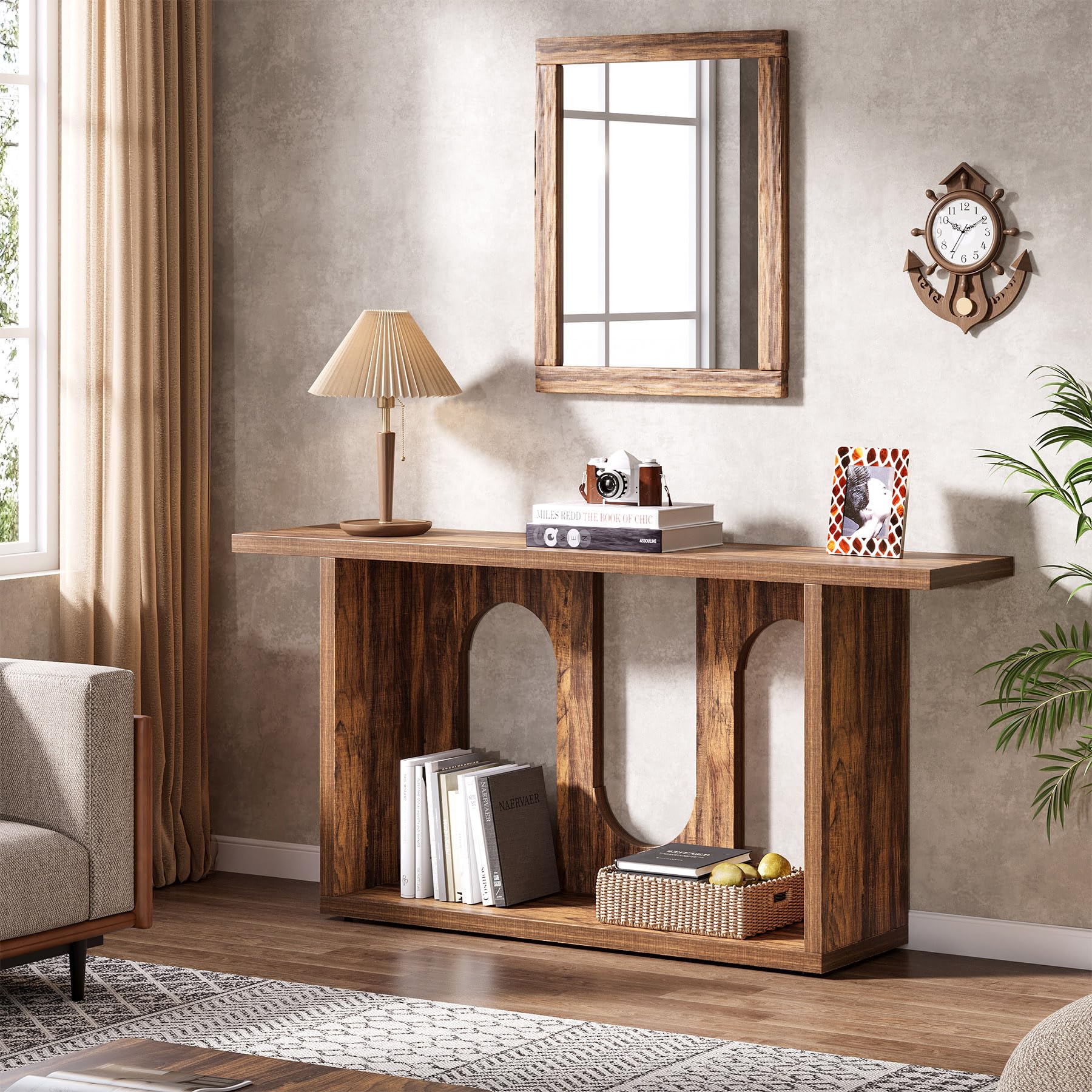 70.9 inch Long Console Table, Modern Farmhouse Entryway Console Table