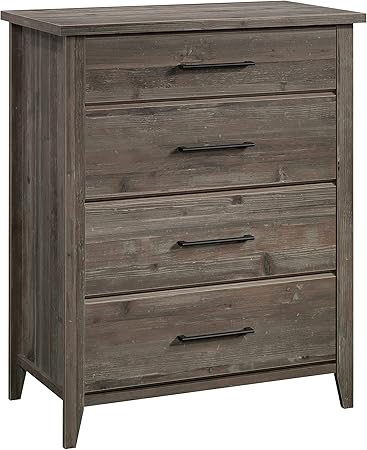 Summit Station 4-Drawer Chest, L: 34.65" x W: 18.74" x H: 42.32", Laurel Oak finish