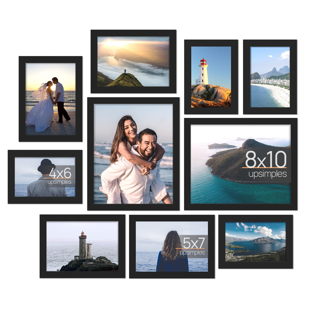 10 Pack Picture Frames Collage Wall Decor with Glass