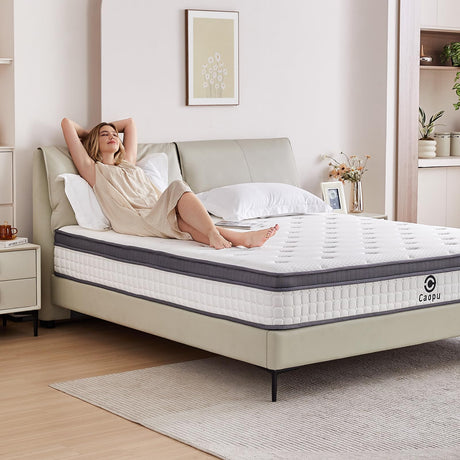 Full Size Mattress, 10 inch Hybrid Mattress in a Box, Full Mattress Medium Firm