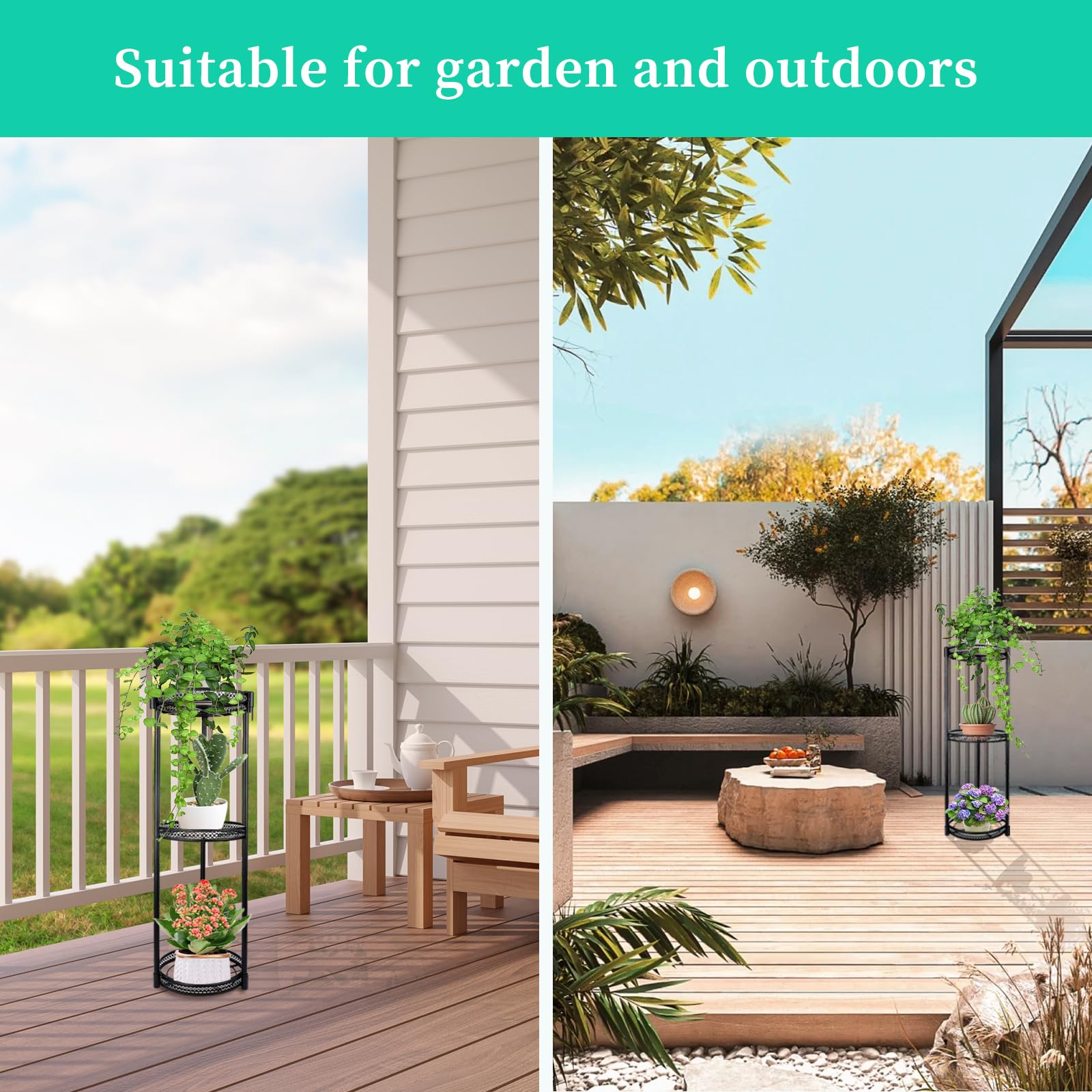 Verona 3-Tier Corner Metal Plant Shelf