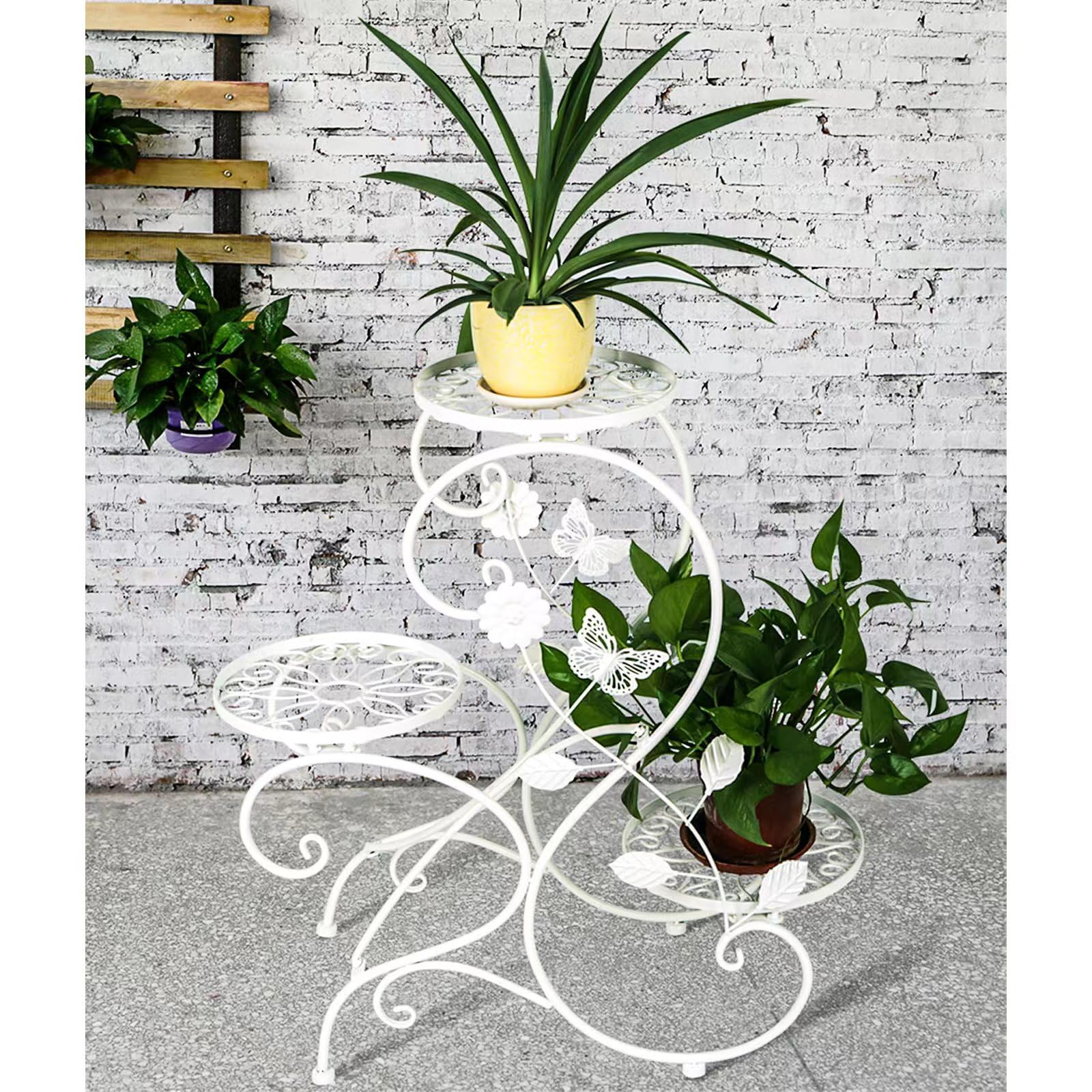 GardenHaven™ 3-Tier Outdoor Metal Plant Stand