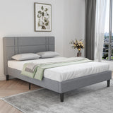 Queen Bed Frame with Headboard Queen Platform Bed Frame for Bedroom Bed Frame Queen Size with Upholstered Headboard,