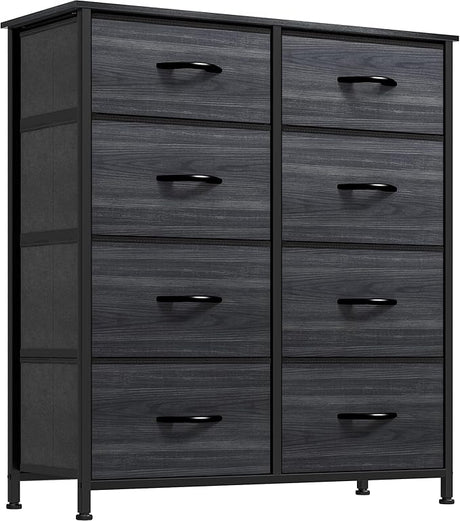 8 Drawers Dresser, Fabric Dresser for Bedroom, Storage Drawer Unit with Shelves, Large