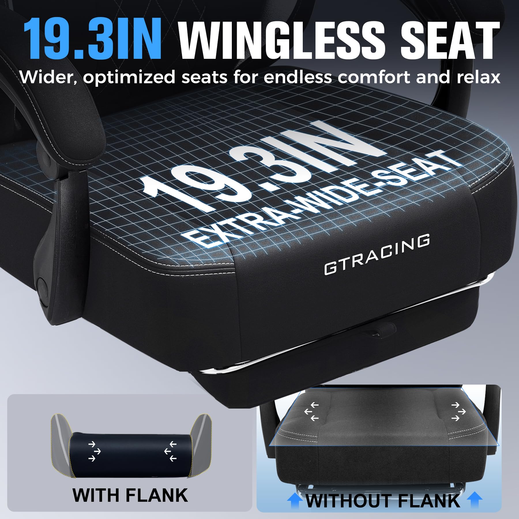 Big and Tall Gaming Chair with Footrest - Ergonomic Office Chair