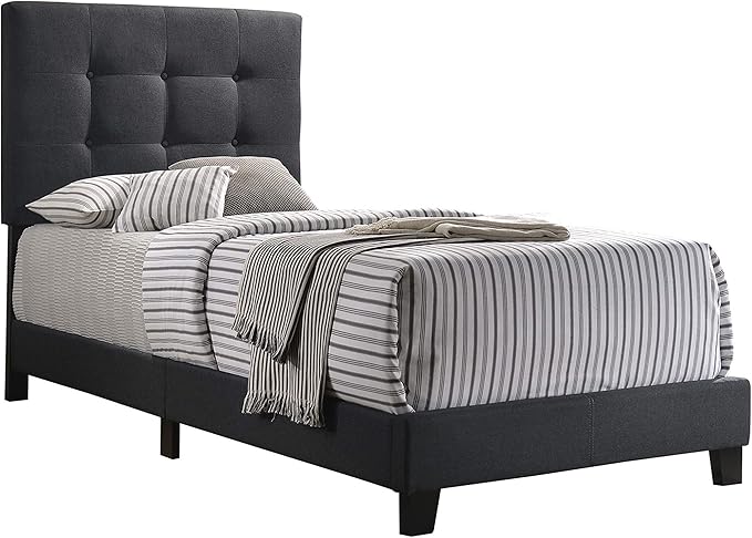 Mapes Tufted Upholstered Bed Charcoal, Queen