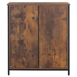 Storage Cabinet, Industrial Floor Cabinet with 2 Doors & 1 Shelf, Storage Cabinet