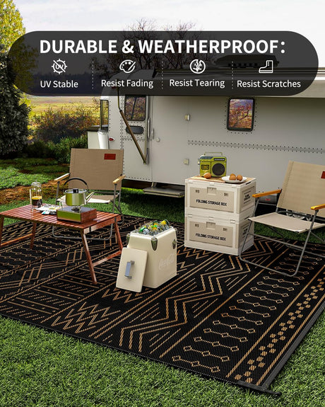 Outdoor Rug Carpet Waterproof 6x9 ft Patio Rug Mat Indoor Outdoor Area