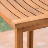 Caribbean Outdoor 30" Acacia Wood Barstools, 2-Pcs Set, Natural Stained