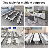 Folding Conference Room Table,4 Pack Conference Table Flip Top Mobile Training Table