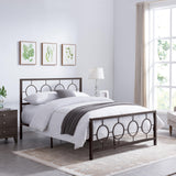 Queen Size Platform Bed with Headboard, Metal Bed Frame, No Box Spring Need