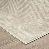 Terra Cream 8' x 10' Area Rug - Geometric Lines Pattern