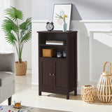 Bathroom Floor Cabinet, Free Standing Cabinet with Double Door and Inner Adjustable