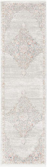 Shivan Collection 6'7" Square Grey / Rose SHV726F Shabby Chic Medallion