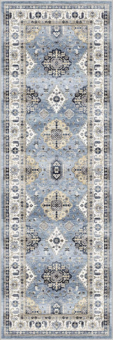 Boho Runner Rug-2x6 Washable Distressed Hallway Runner Oriental Medallion Carpet