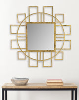 Home Collection Matrix-Art Deco 35 x 35-inch Gold Decorative-Mirror