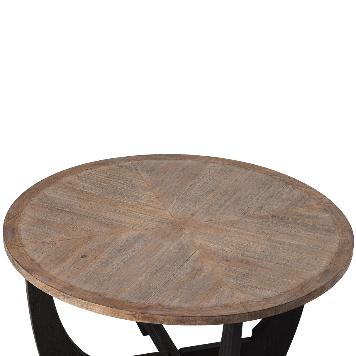 Rustic Farmhouse Coffee Table with Crisscross Base,