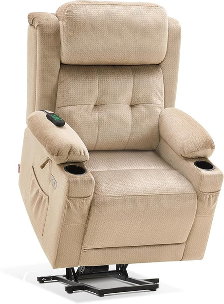 Medium Dual Motor Power Lift Recliner Chair with Massage and Heat for Elderly People