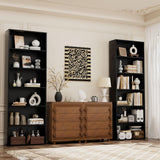 Open Bookshelf and Bookcase, 6 Shelf Storage Shelves Tall Bookcase for Bedroom, Living Room and Office, Black