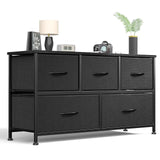 Dresser for Bedroom 5 Fabric Drawers Dresser Clothes Cabinet Storage Organizers