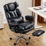 Home Office High Back Reclining Desk Chair with Footrest, Big and Tall Adjustable Height