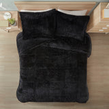 Malea Shaggy Comforter Set, Long Faux Fur Cozy Down Alternative, Modern Casual Ultra