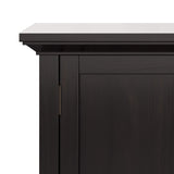 Redmond SOLID WOOD 32 inch Wide Transitional Low Storage Cabinet in Hickory Brown