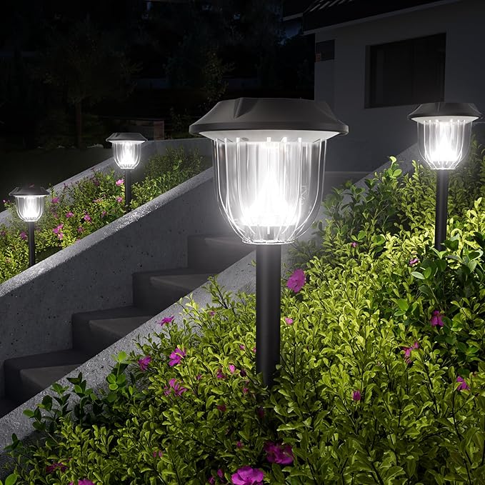 SUPER BRIGHT 10 Pack Solar Lights Outdoor IP65 Waterproof