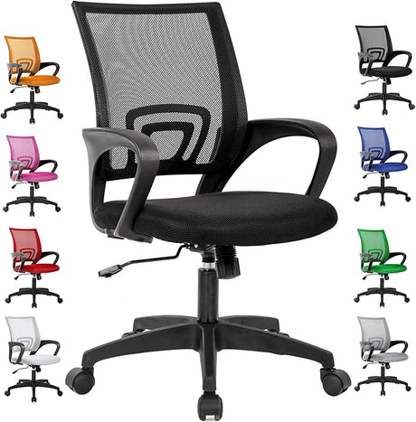 Home Office Chair Mesh Ergonomic Desk Chair Computer Chairs Adjustable Height Mid