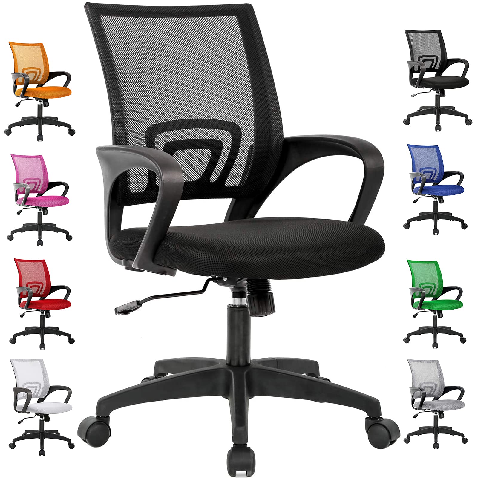 Home Office Chair Mesh Ergonomic Desk Chair Computer Chairs Adjustable Height Mid